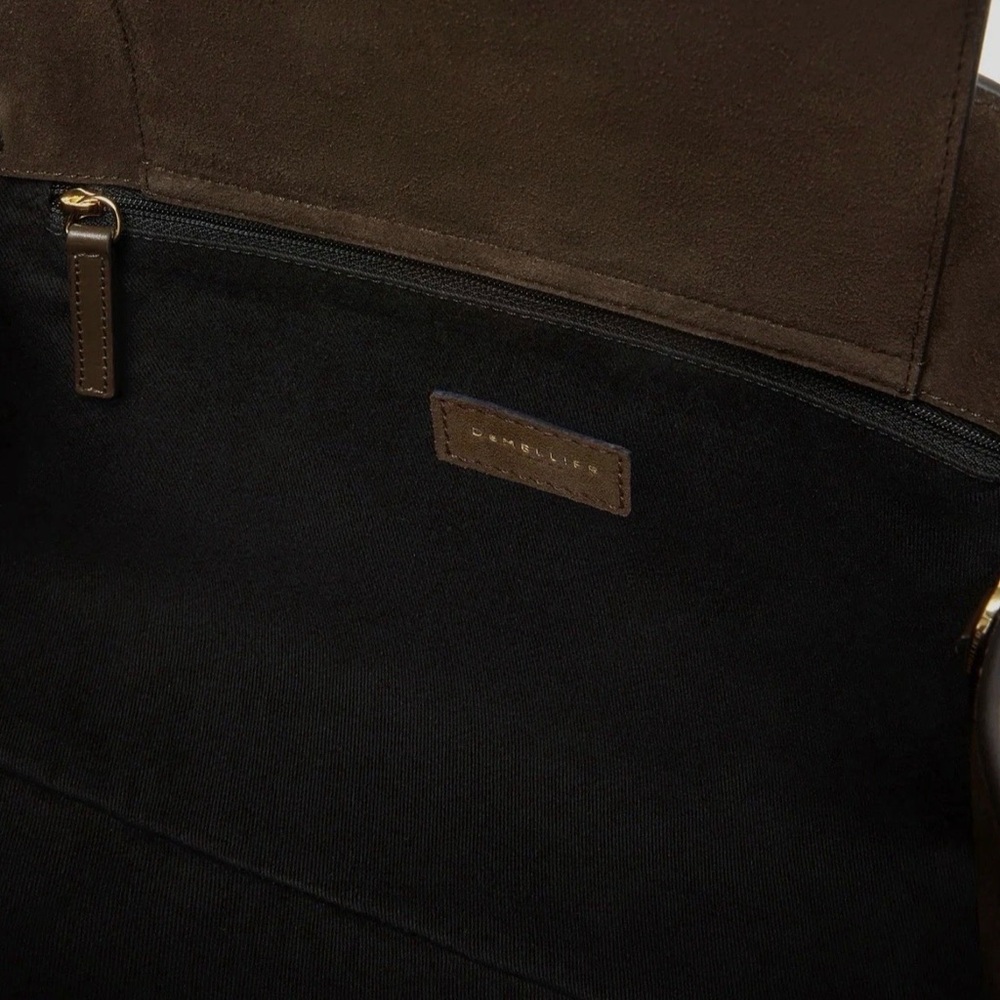 Demellier The Midi Hudson  Mocha Suede & Mocha Smooth - Picture 5 of 9